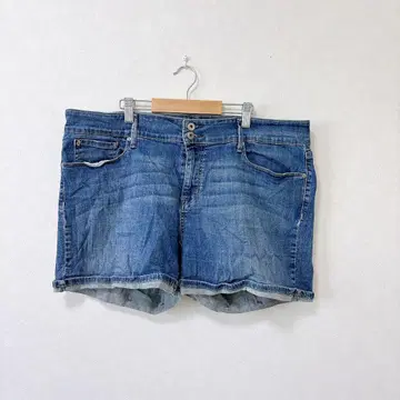 데니젠 바이 리바이스 롤업 숏팬츠 무지 4L 파랑 면