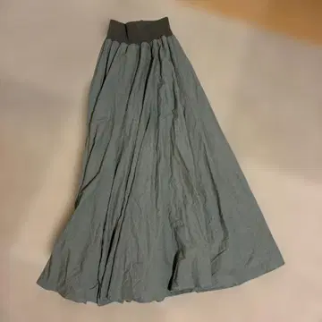 스콧 클럽 롱 스커트 탁한 카키색
