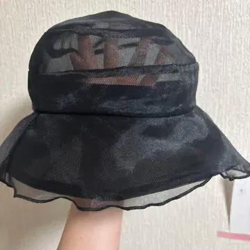 시어 소재 버킷햇 블랙