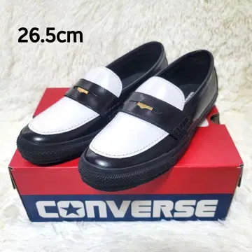 미사용 컨버스 올스타 코인 로퍼 블랙 화이트 26.5cm 박스 포함