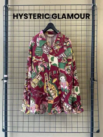 HYSTERIC GLAMOUR 레이온 오픈 카라 셔츠 히스테릭