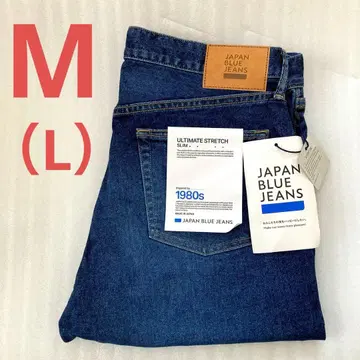 새상품 M 슬림 재팬 블루 진스 데님 복숭아타로 코지마 팬츠 L