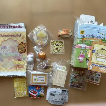 폼폼푸딩 TOPTOY 가챠 벚꽃 반지 미니 타일 씰 산리오