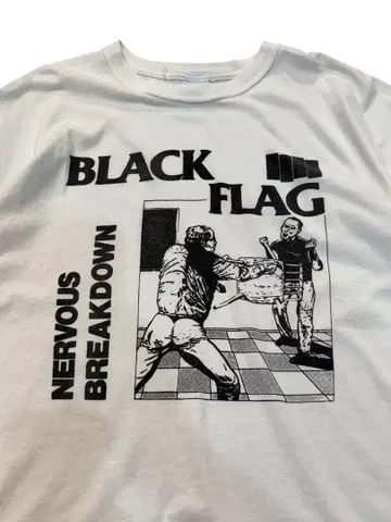BLACK FLAG 블랙 플래그 밴딩 T셔츠