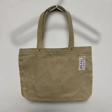 이치자와 캔버스 토트백 베이지 캔버스 외 포켓 부착 일본제