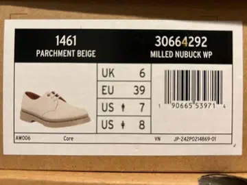 1461 Parchment Beige Milled Nubuck WP
