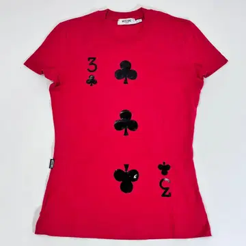 [ 새상품급 ] MOSCHINO JEANS 트럼프 스팽글 티셔츠 S 상당