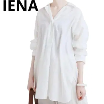 이에나 IENA 리오셀 던가리 셔츠 풀오버 화이트 긴팔