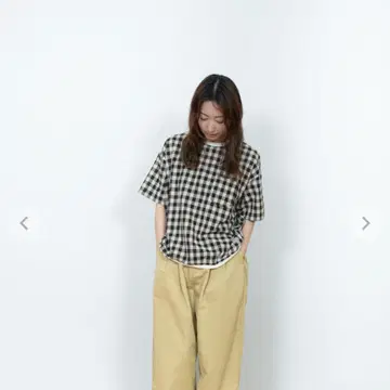 체크 반팔 T셔츠 키 메모리