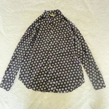 PARSLEY 꽃무늬 도트 올 패턴 긴팔 블라우스 L~XL 상당 일본제 레트로