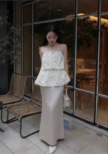 LE'RURE 티어드 프릴 레이스 원피스 M 사이즈