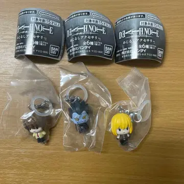 DEATH NOTE 야가미 라이토 류크 멜로 3종 세트 메지루시 액세서리