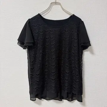 갤러리 비스콘티 레이스 쉬폰 레이온 블랙