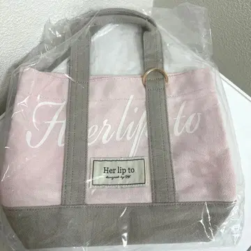 새상품 herlipto HLT Canvas Mini 토트백 핑크
