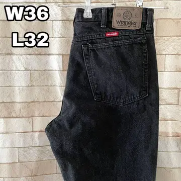Wrangler 랭글러 USA제 데님 자수 블랙 36 x 32