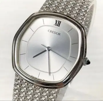 SEIKO CREDOR 손목시계 쿼츠 실버 컬러 메쉬