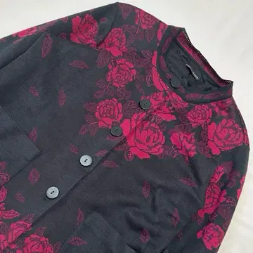 90's 꽃무늬 가디건 자켓 그레이 빈티지 엘레강트