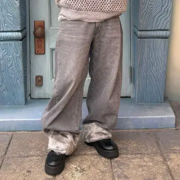 퍼 그레이 리메이크 데님 팬츠