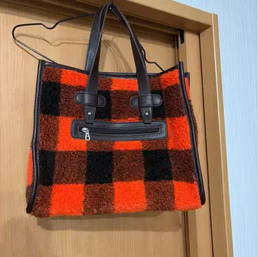 TOPYSO 보아 체크 무늬 토트백