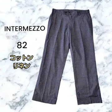 [ INTERMEZZO ] 그레이 면 린넨 슬랙스 봄/여름/가을 82 사이즈