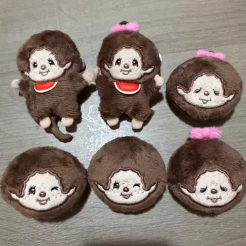 몬치치 인형 배지 전 4종 세트 유메야