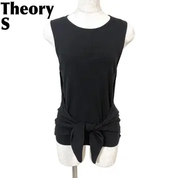 [새상품급] Theory 슬리브리스 티셔츠 허리 조임 S 블랙 무지
