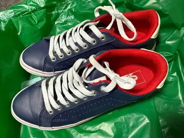 VANS 스니커즈 네이비 레드 로우컷