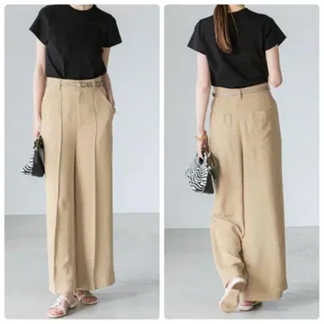NOBLE 노블 23SS 아세테이트 100 개버 배기 와이드 팬츠
