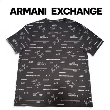 ARMANI EXCHANGE 올 로고 무늬 반팔 티셔츠 블랙 L