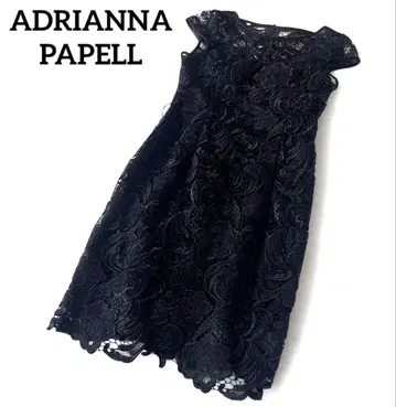 ADRIANNA PAPELL 전체 레이스 블랙 원피스