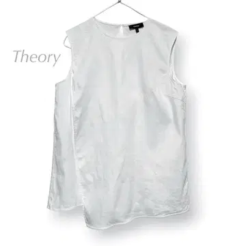 새상품급 띠어리 Theory 슬리브리스 마 혼방 스트레치 블라우스 화이트