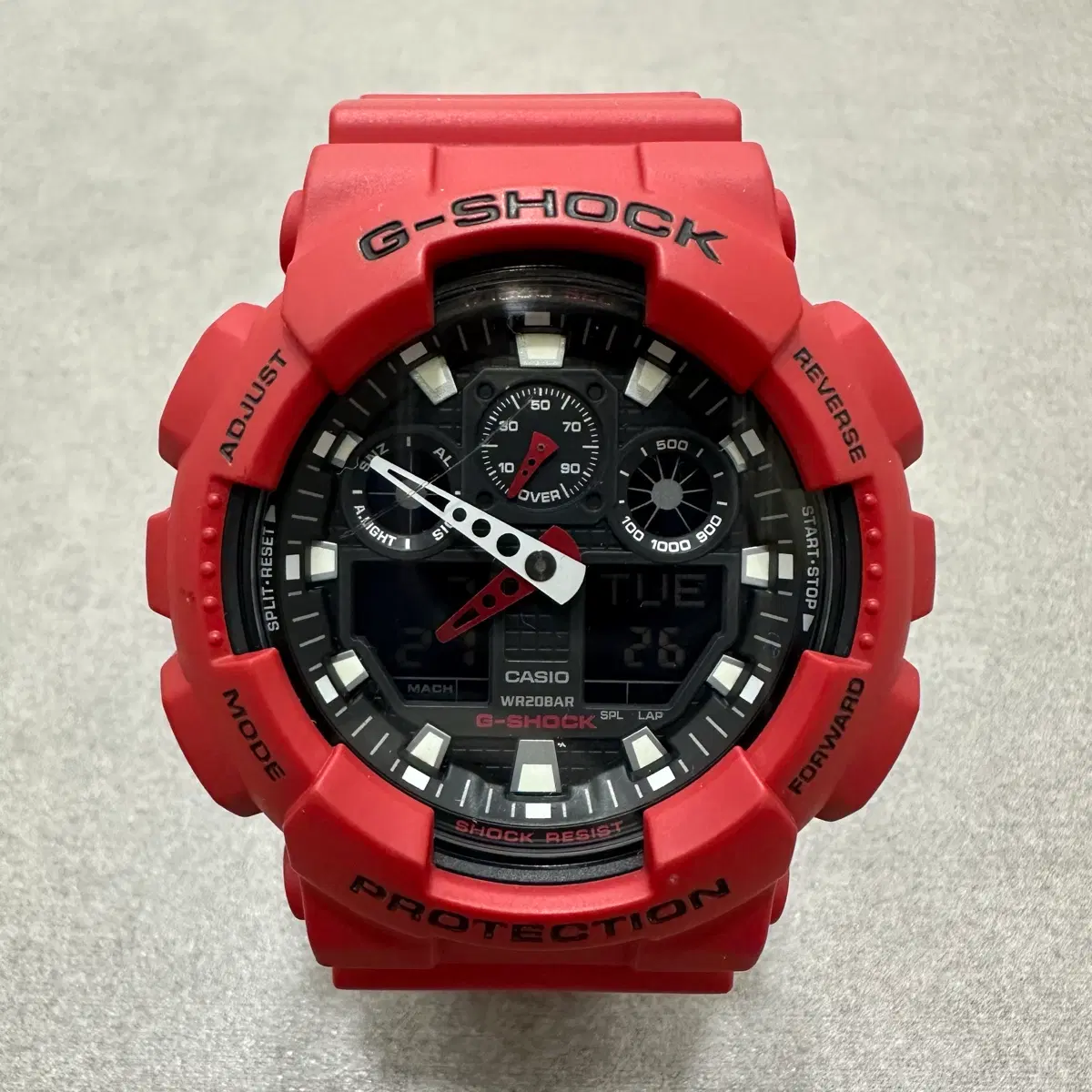 지샥 G-SHOCK 카시오 ga-100 빅페이스 레드 시계