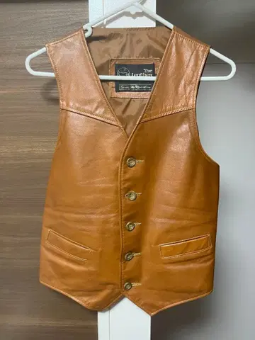 Sears 가죽 베스트 70s 브라운