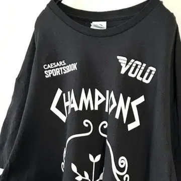 델타 VOLO 챔피온 T셔츠 XL 블랙 블랙 구제 의류