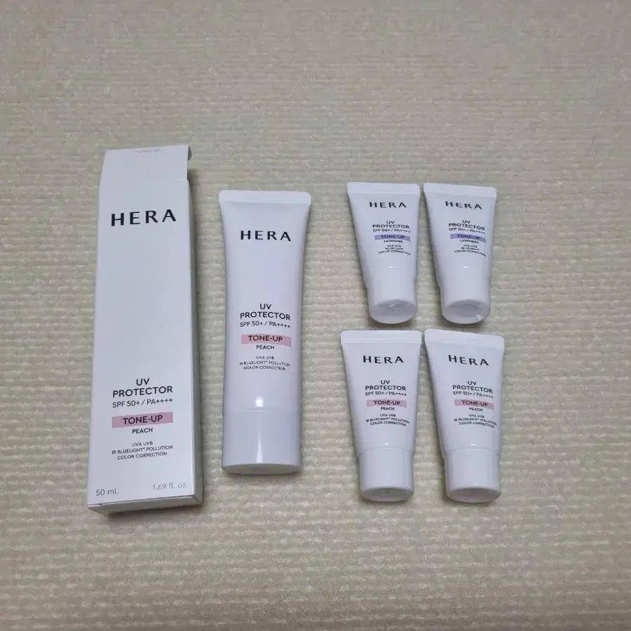 헤라 유브이 프로텍터 톤업 50ml 피치 헤라 톤업 선크림 썬크림 라벤더