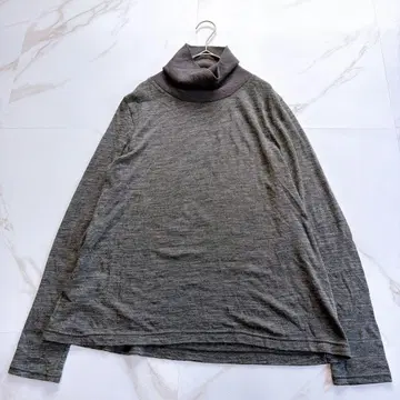 Plantation 플랜테이션 하이넥 니트 그레이 울 M