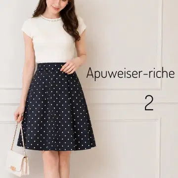 Apuweiser-riche 아푸와이저 리셰 도트 플레어 스커트 2