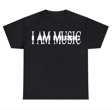 플레이보이 카티 I am music 티셔츠 블랙