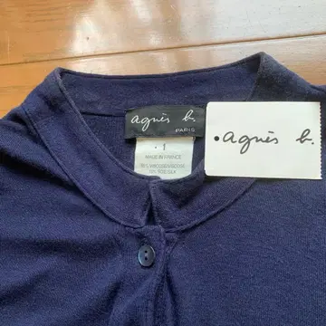 agnes b. PARIS 긴팔 티셔츠 네이비 1 silk 혼방