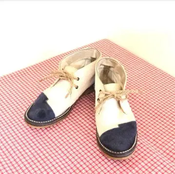 Vintage 70s~80s 숏부츠 처카 부츠 스웨이드 린넨