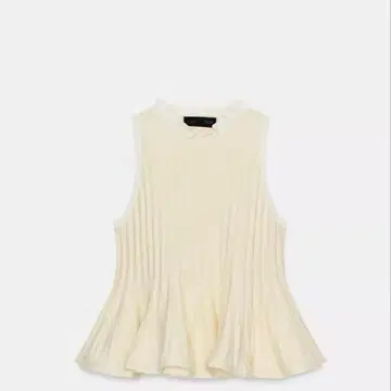 ZARA 리브 플럼 페플럼 상의