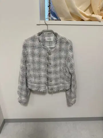 프레이 아이디 트위드 노카라 자켓 사이즈 0
