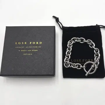 LOSE FORD 체인 팔찌 실버 컬러