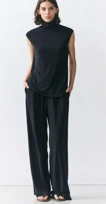 새상품급 베이지 BEIGE, MELLE 하이 스트레치 이지 팬츠 4