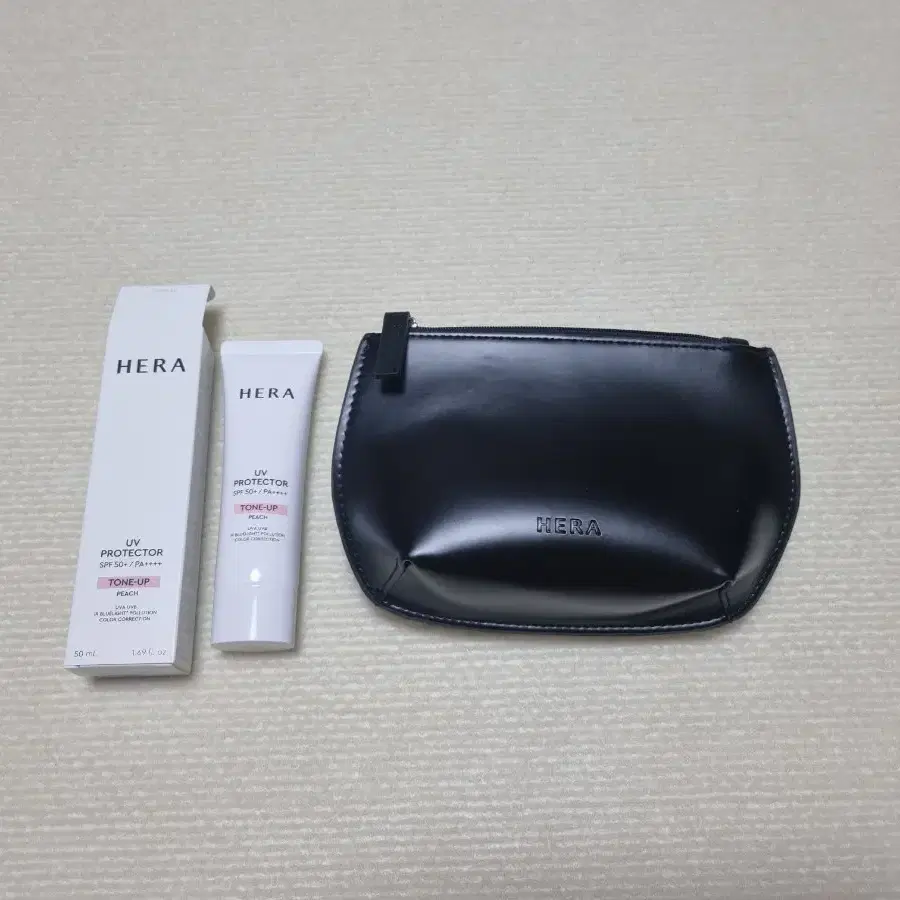 헤라 유브이 프로텍터 톤업 50ml 헤라 톤업 선크림 썬크림 헤라 블랙 아이코닉 파우치
