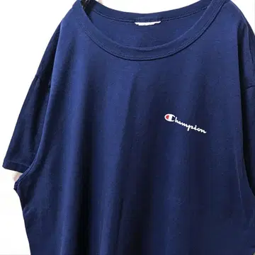 챔피온 Champion 로고 T셔츠 네이비 네이비 컬러 구제 의류