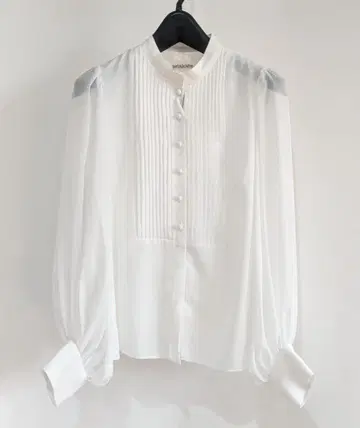 setaichiro 세타이치로 핀턱 스탠드 카라 블라우스