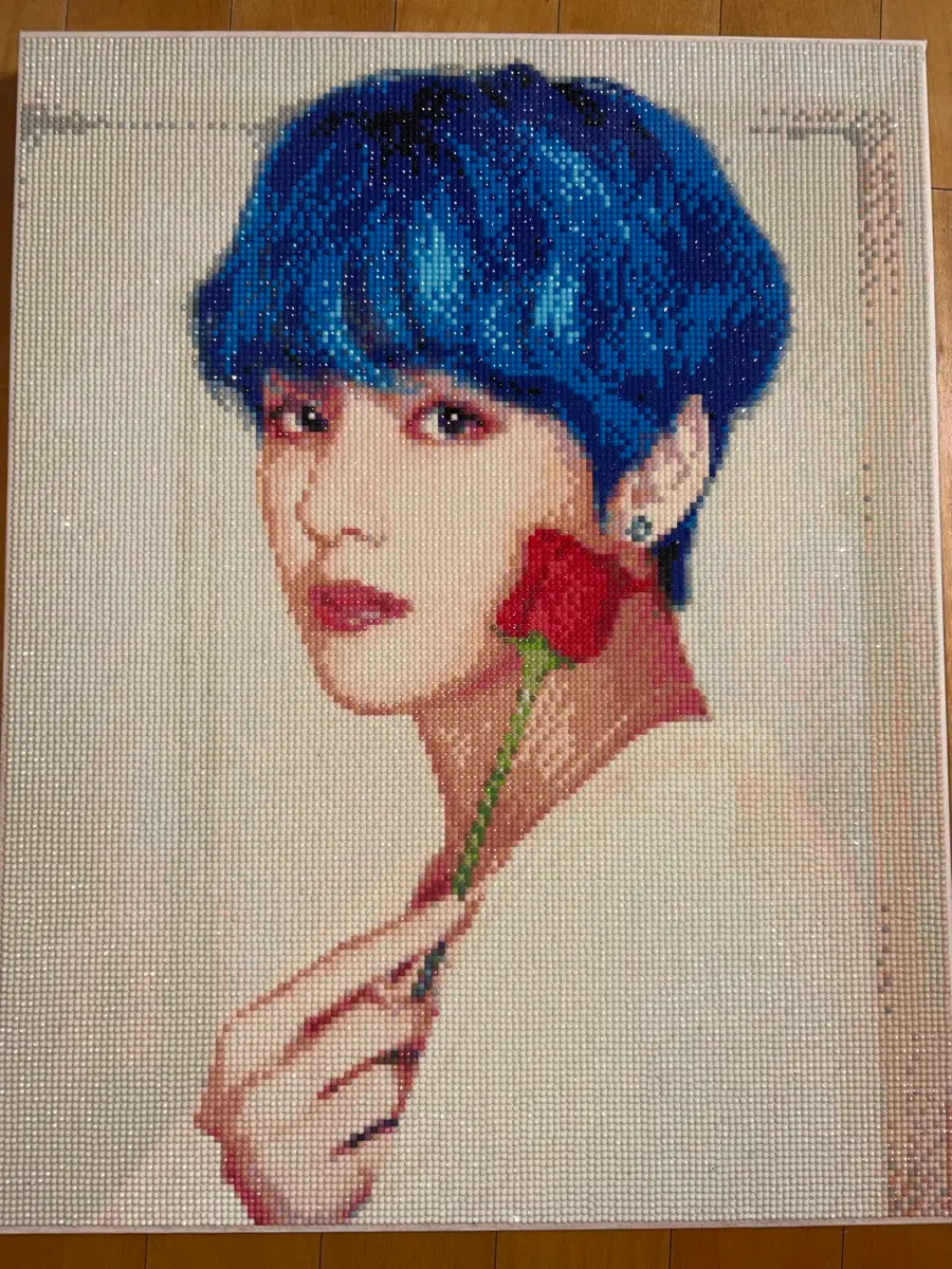 방탄 뷔정국 보석십자수 완성품