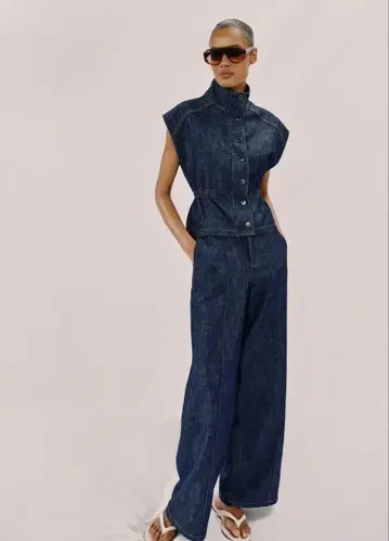 [ ZARA ] 린넨 원단 베스트 팬츠 셋업