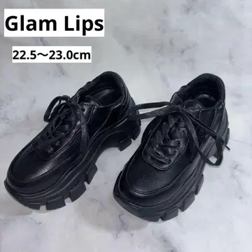 [ 컨디션 최상 ] Glam Lips Volume 밑창 스니커즈 블랙 S 통굽